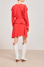 Robe Volantée Cristy - Rouge