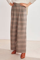 Pantalon Flare Taille Haute Jacob - Taupe Et Noir