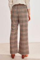 Pantalon Flare Taille Haute Jacob - Taupe Et Noir