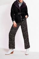 Pantalones palazzo de talle alto June - Negro