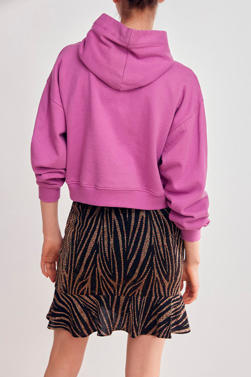 Sudadera Con Capucha En Algodón Orgánico Silva - Malva