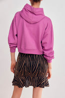 Sudadera con capucha Silva de algodón orgánico - Malva
