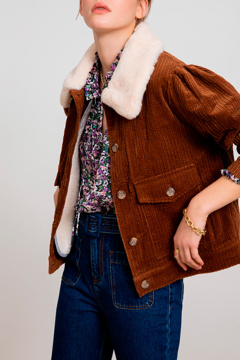 Veste En Velours Dalia - Camel