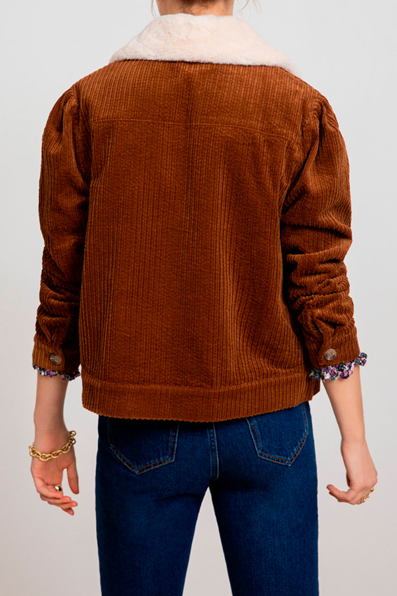 Veste En Velours Dalia - Camel