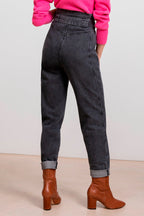 Jean Mom Taille Haute Ric - Anthracite