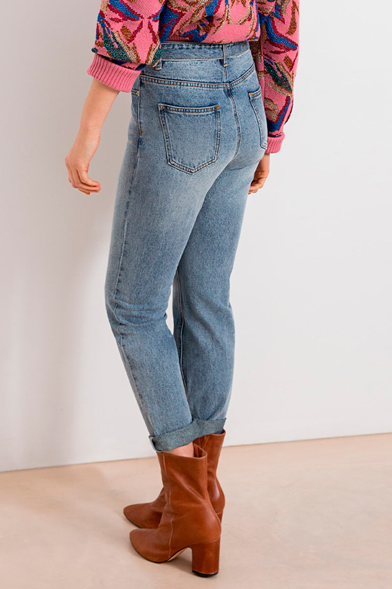 Jean Slim 7/8 Taille Haute Ralph - Bleu