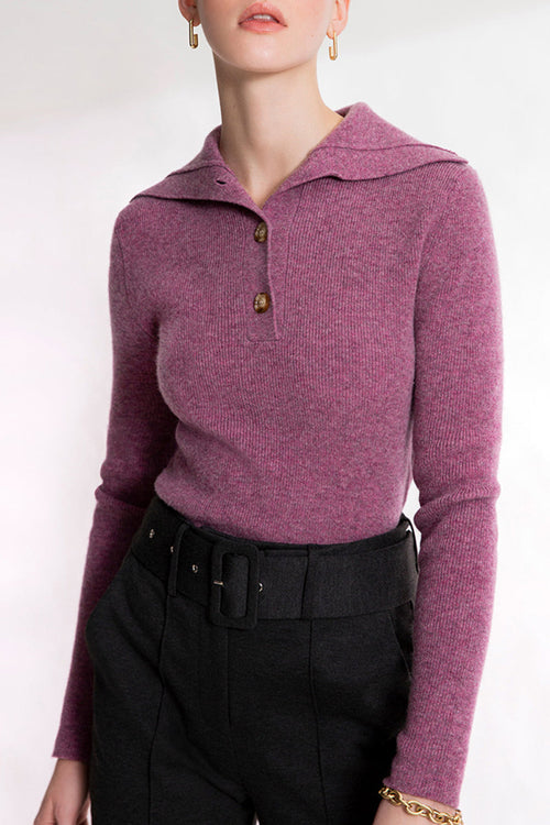 Piper Wool Sweater - Dusty Rose Heather