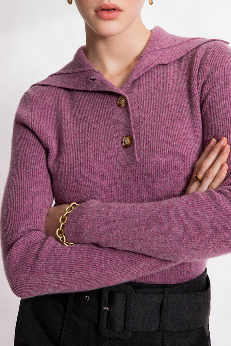 Suéter de lana Piper - Dusty Rose Heather