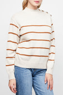Jersey de lana - Beige y marrón