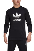 Sudadera Adidas Originals Trefoil Crew - Negro/Blanco
