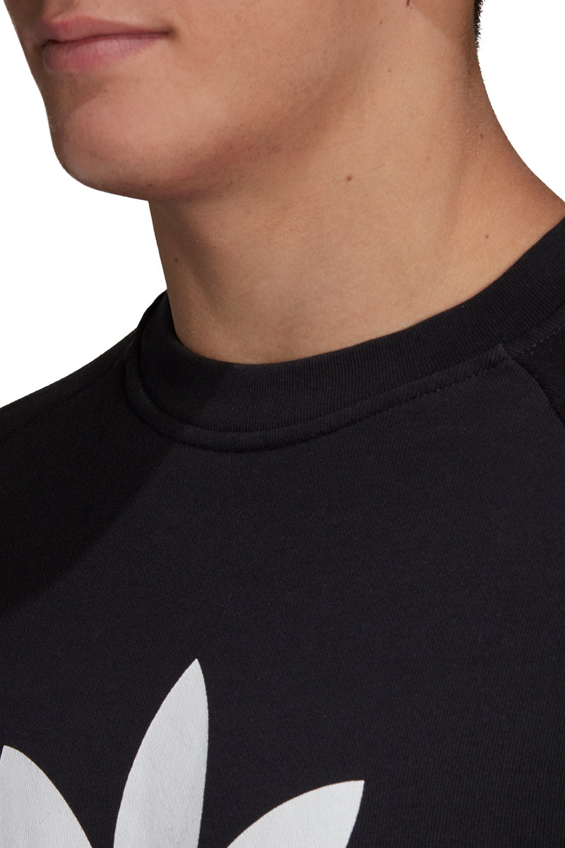 Sudadera Adidas Originals Trefoil Crew - Negro/Blanco