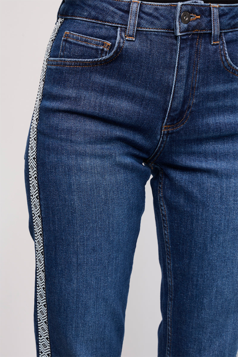 Jean Droit En Coton Biologique Condor Bleu Foncé