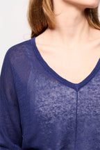 Pasti Midnight Blue Linen Jumper