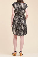 Black Patois Straight Dress