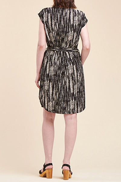 Black Patois Straight Dress