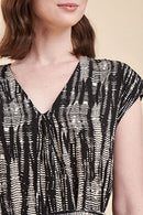 Black Patois Straight Dress