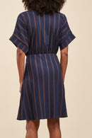 Robe Portefeuille Poseto Bleu Marine