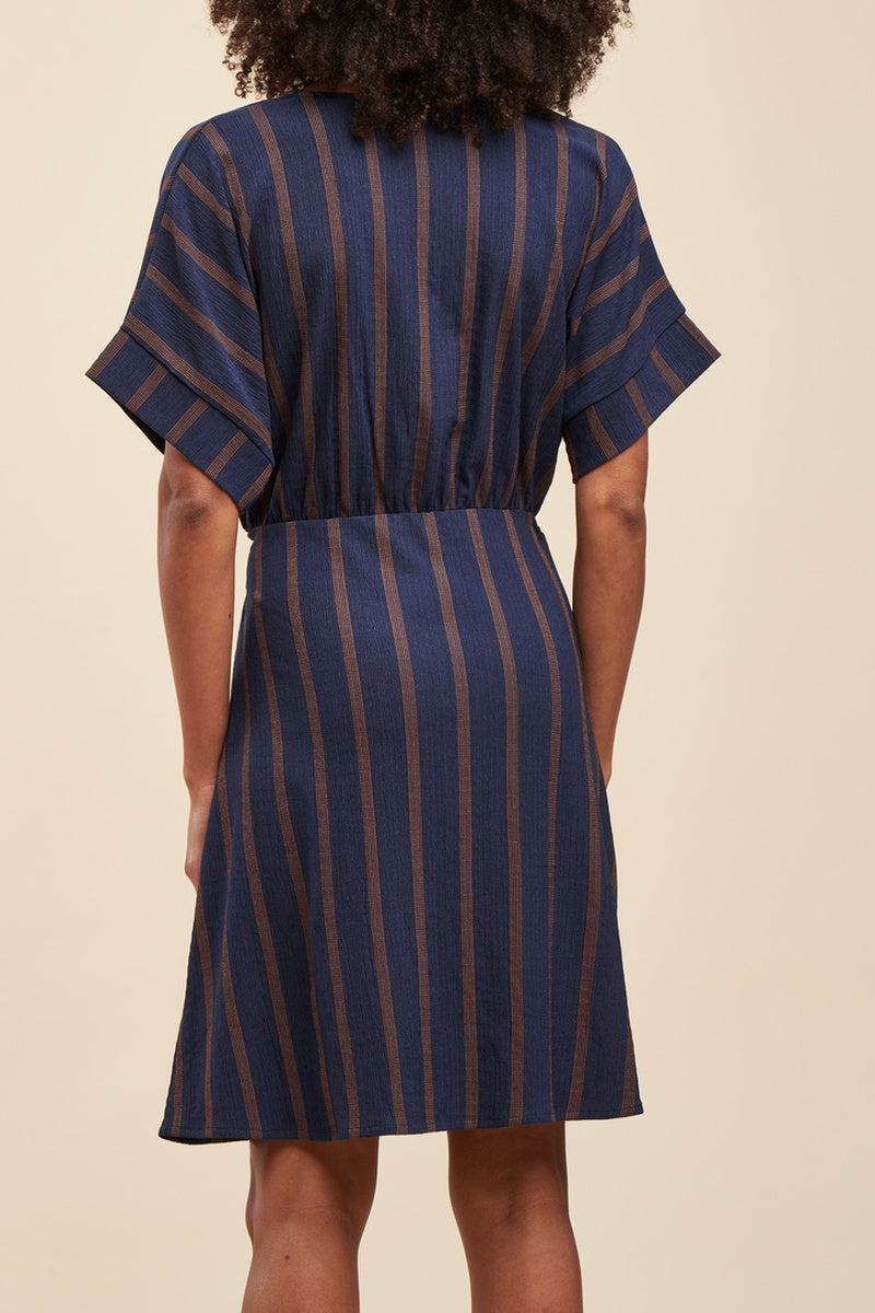 Robe Portefeuille Poseto Bleu Marine