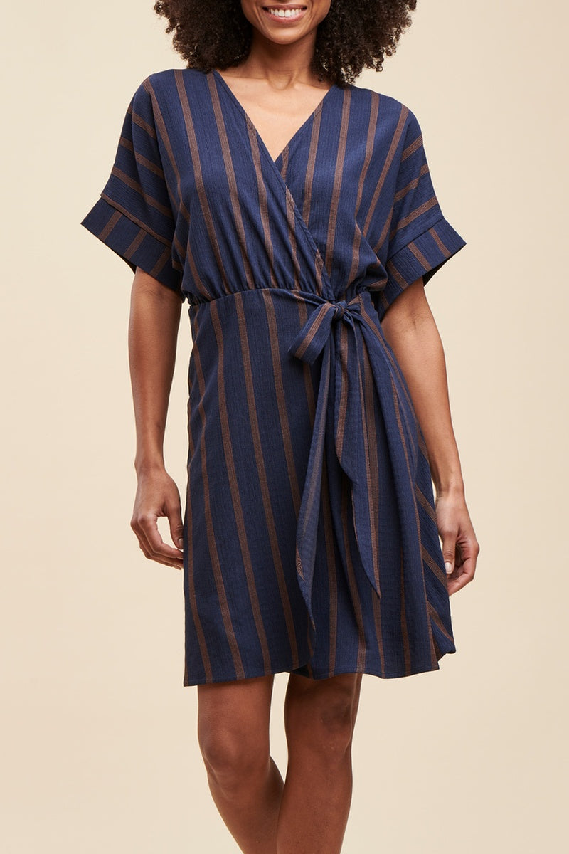 Robe Portefeuille Poseto Bleu Marine