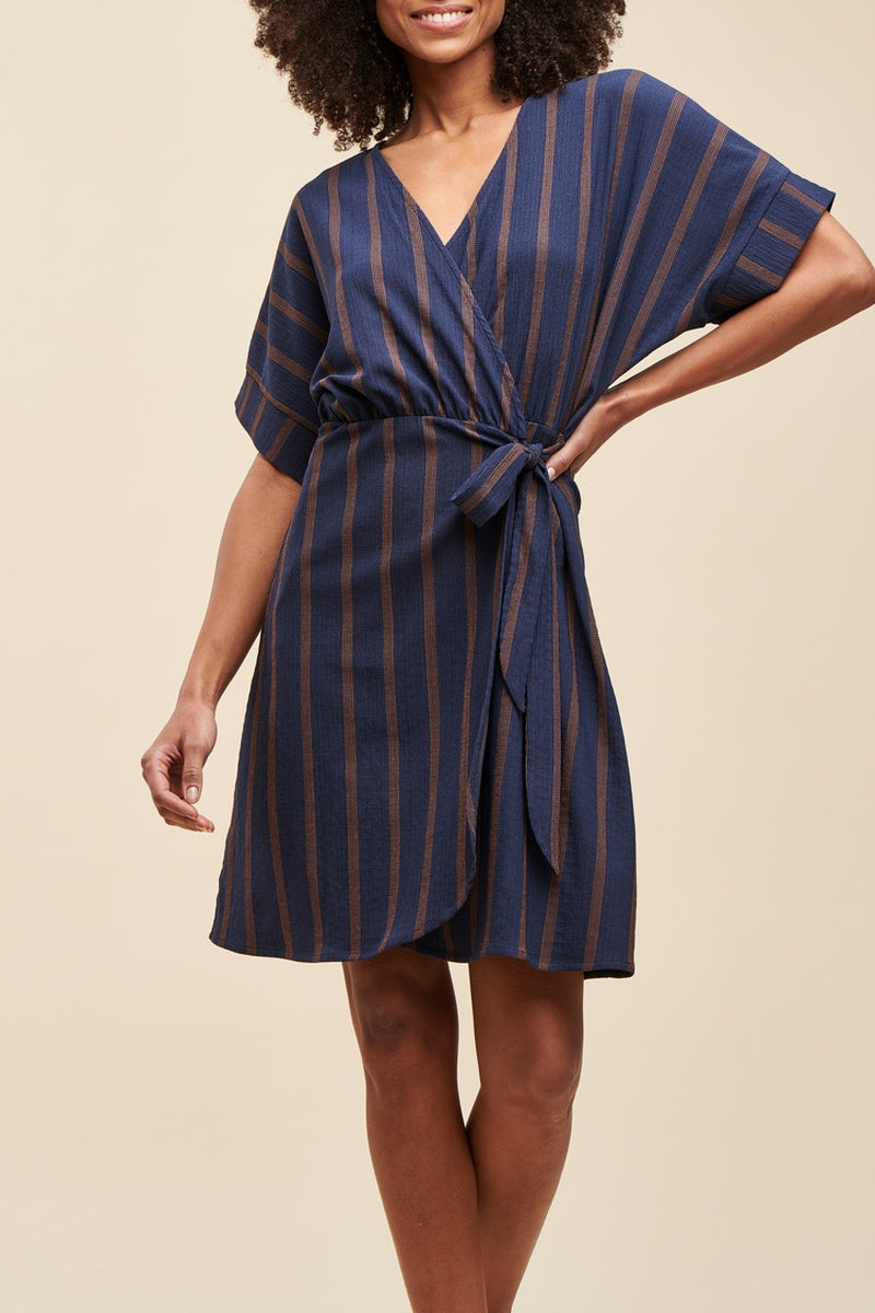 Robe Portefeuille Poseto Bleu Marine