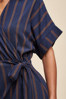 Robe Portefeuille Poseto Bleu Marine