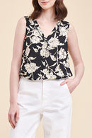 Blouse Lucinda Noir Et Écru