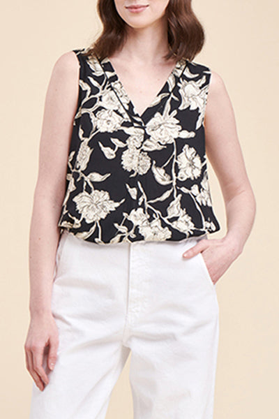 Blouse Lucinda Noir Et Écru