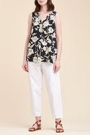 Blouse Lucinda Noir Et Écru