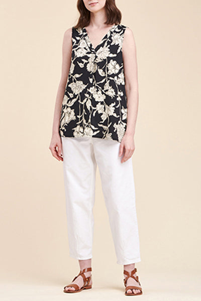 Blouse Lucinda Noir Et Écru