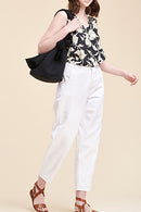 Blouse Lucinda Noir Et Écru