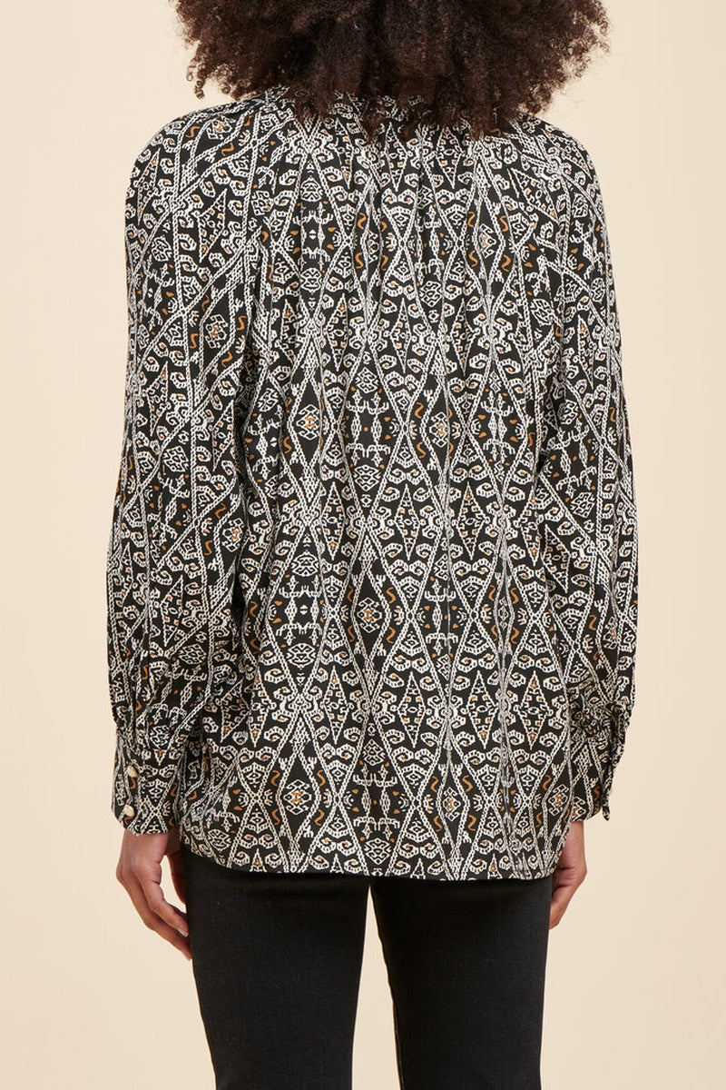 Blouse Pandi Noir Et Écru