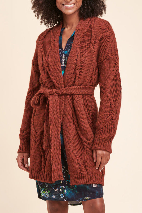 Gilet Long Renal Marron