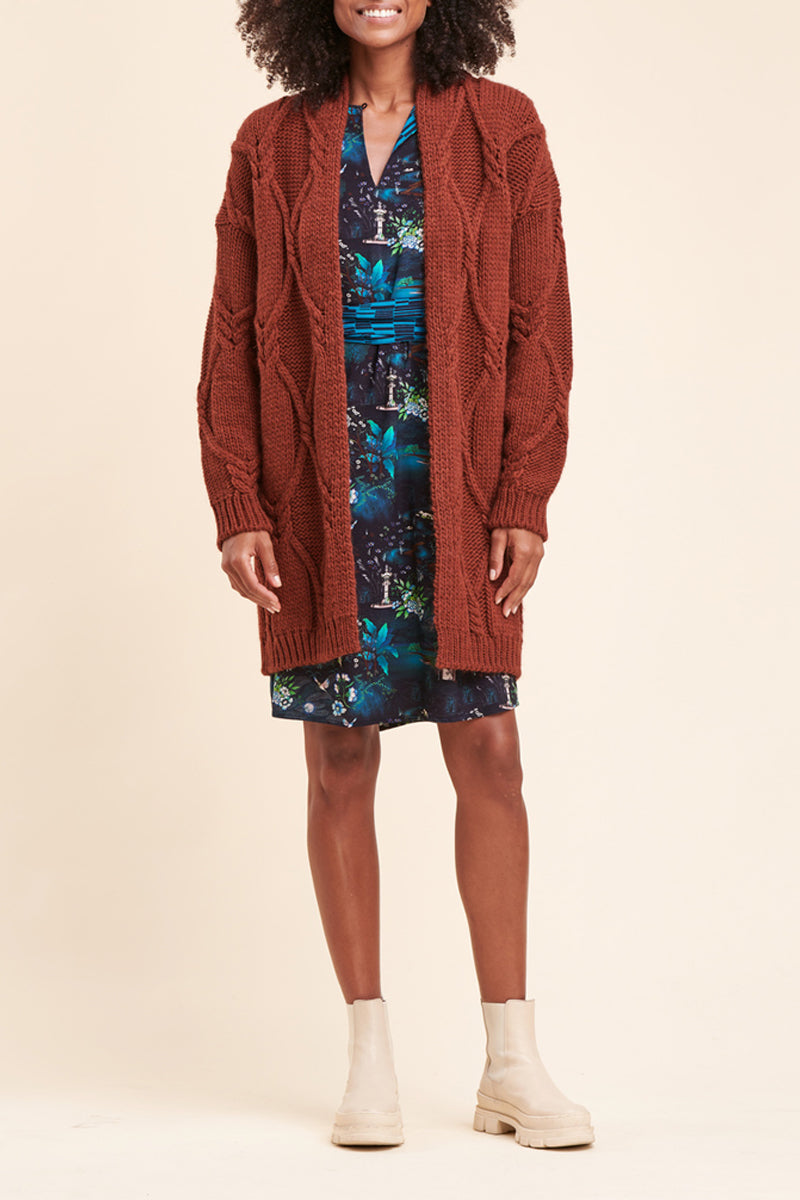 Gilet Long Renal Marron
