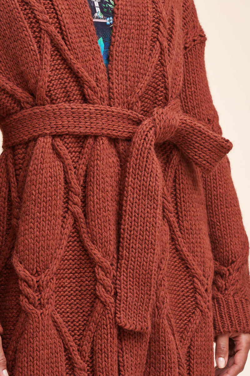 Gilet Long Renal Marron