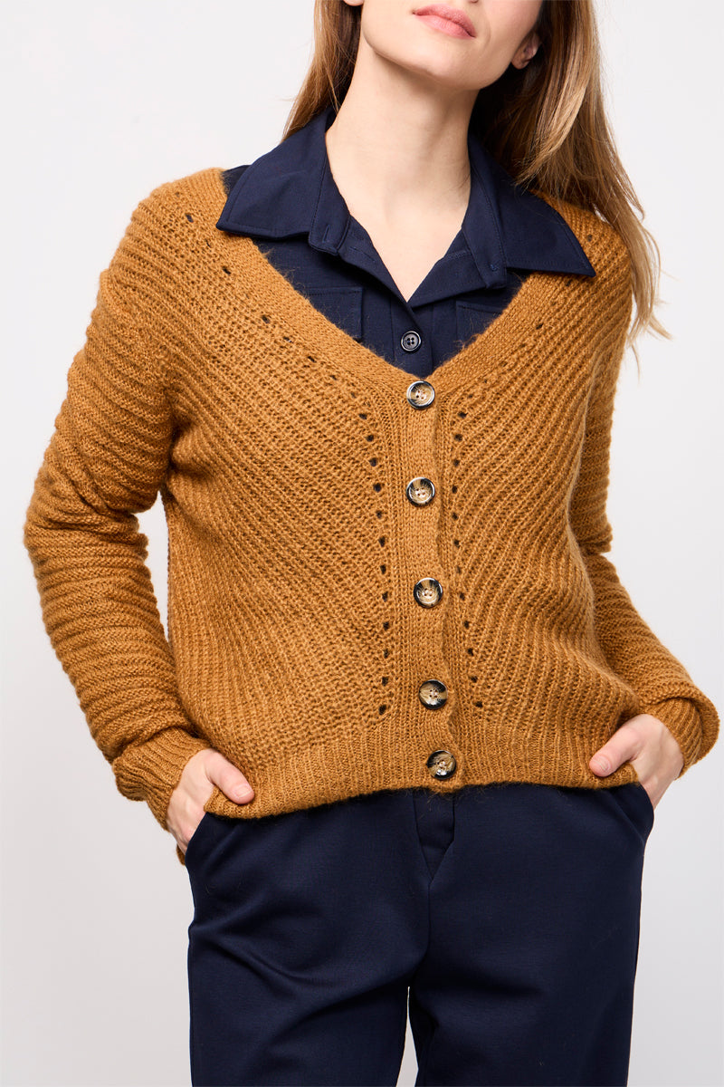 Gilet Ribs Camel