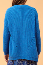 Cárdigan de alpaca Chaima azul