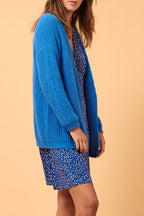 Cárdigan de alpaca Chaima azul