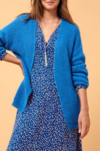 Cárdigan de alpaca Chaima azul