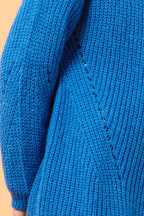 Cárdigan de alpaca Chaima azul