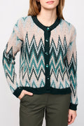 Gilet Ridan Vert Et Beige