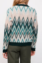 Gilet Ridan Vert Et Beige