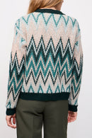 Gilet Ridan Vert Et Beige