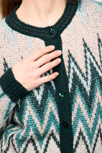 Gilet Ridan Vert Et Beige