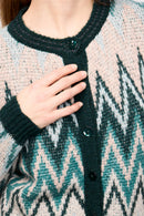 Gilet Ridan Vert Et Beige