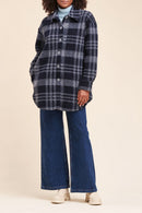 Night Blue And Dark Heather Gray Rafalo Coat