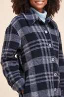 Night Blue And Dark Heather Gray Rafalo Coat