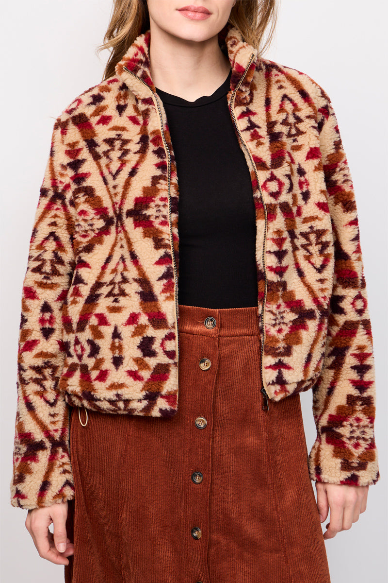 Rango Jacket Beige And Red
