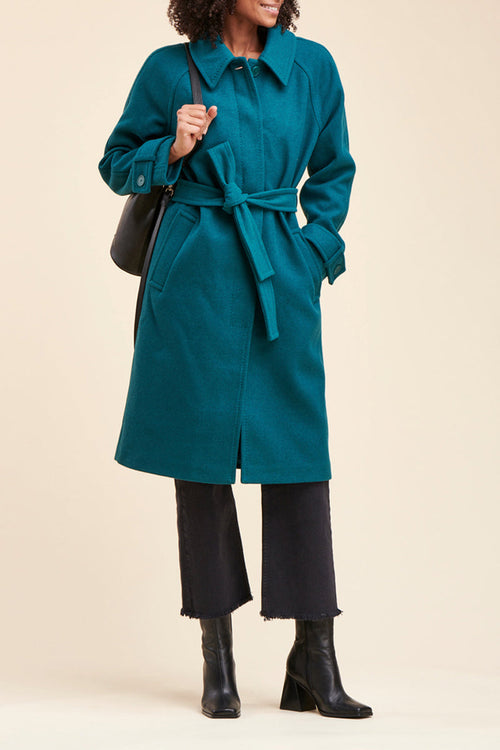 Raspail Coat Petrol Blue