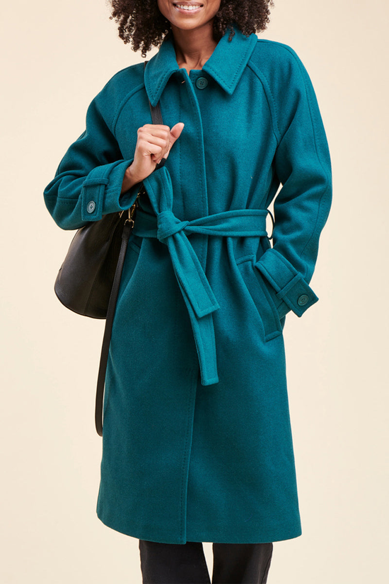 Manteau Raspail Bleu Pétrole