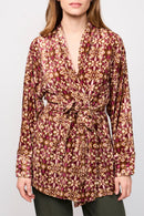 Veste Rera Beige Et Bordeaux